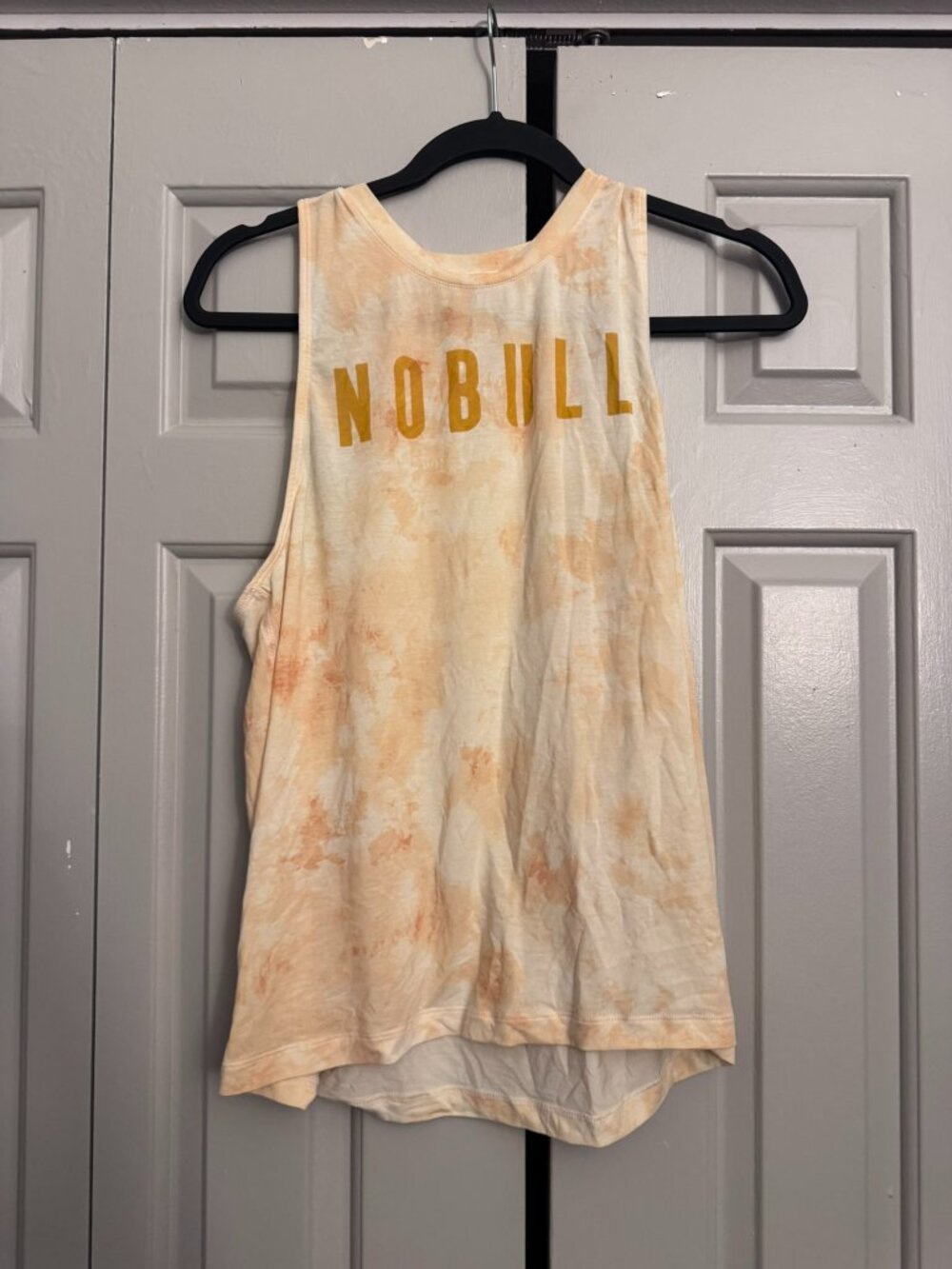 NOBULL Butter Yellow Tie-Dye Muscle Tank | Size Medium | Workout Top